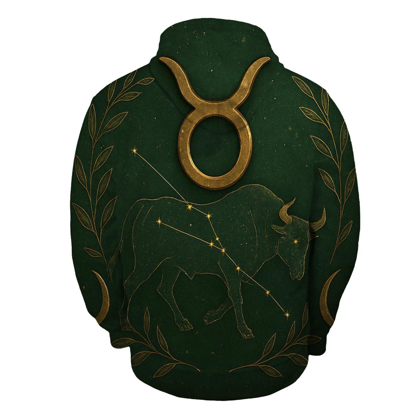 Mystic Taurus Bull Glyph Design printed hoodies