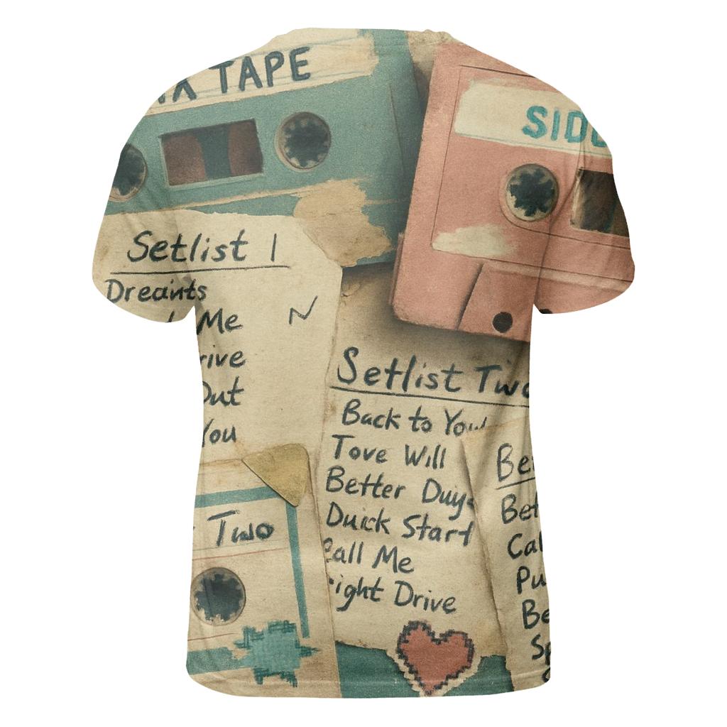 Cassette Tape Mixtape Collage creative print fashion shirts