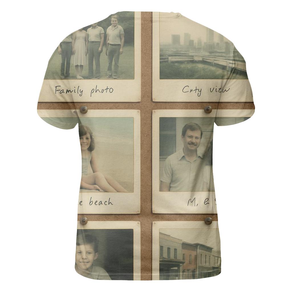 Polaroid Film Frame Collage statement graphic shirts
