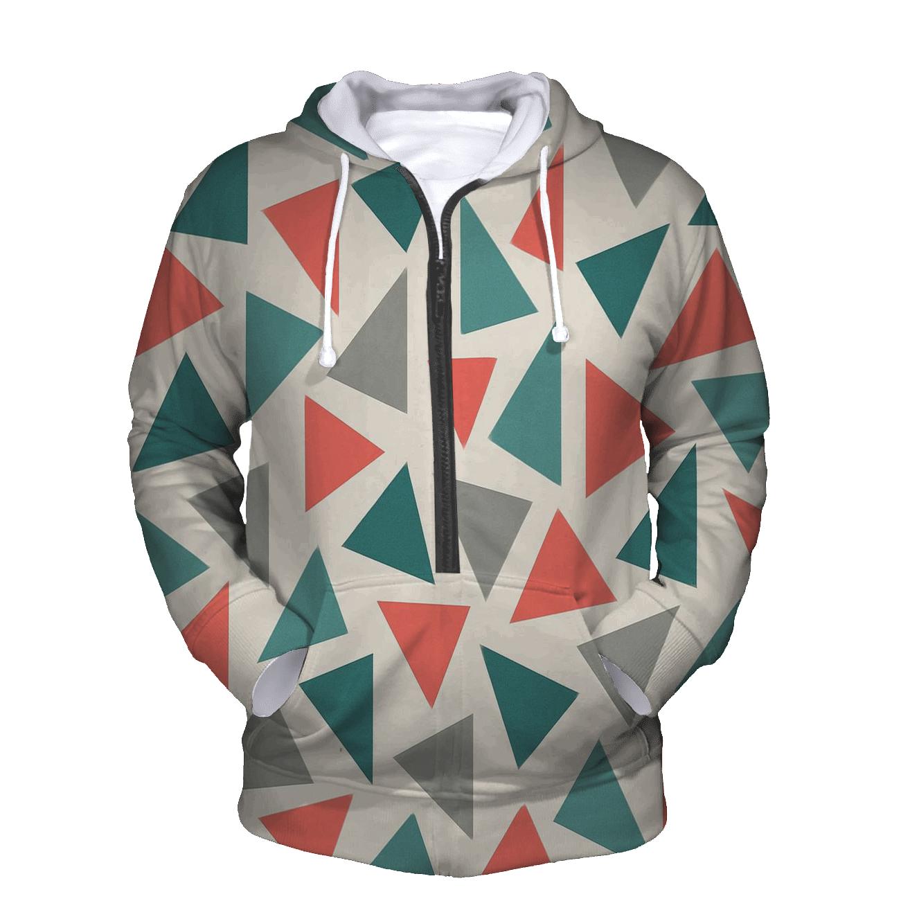 Chrome Mirage Triangles graphic hoodies