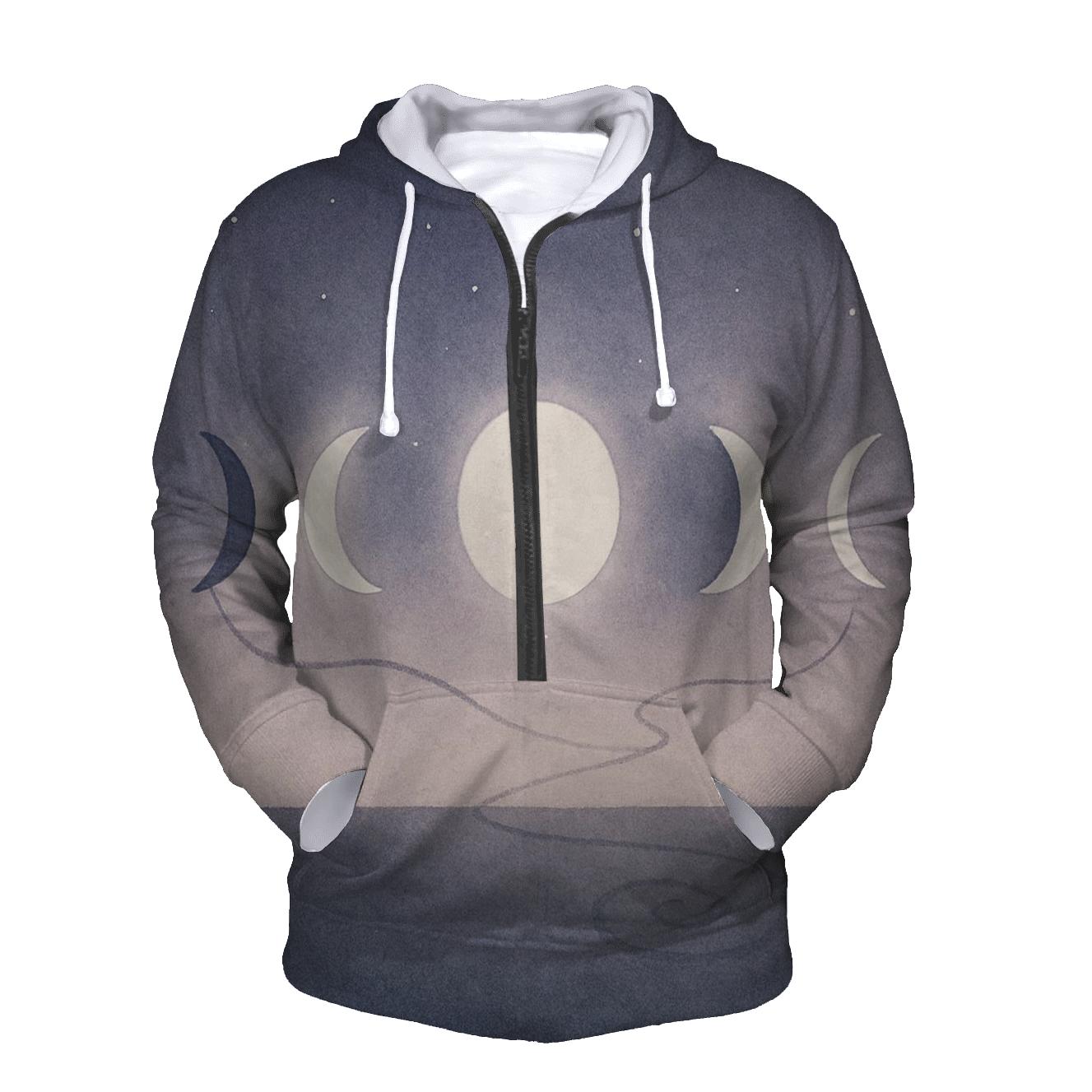 Moon Phase Path heavyweight hoodies