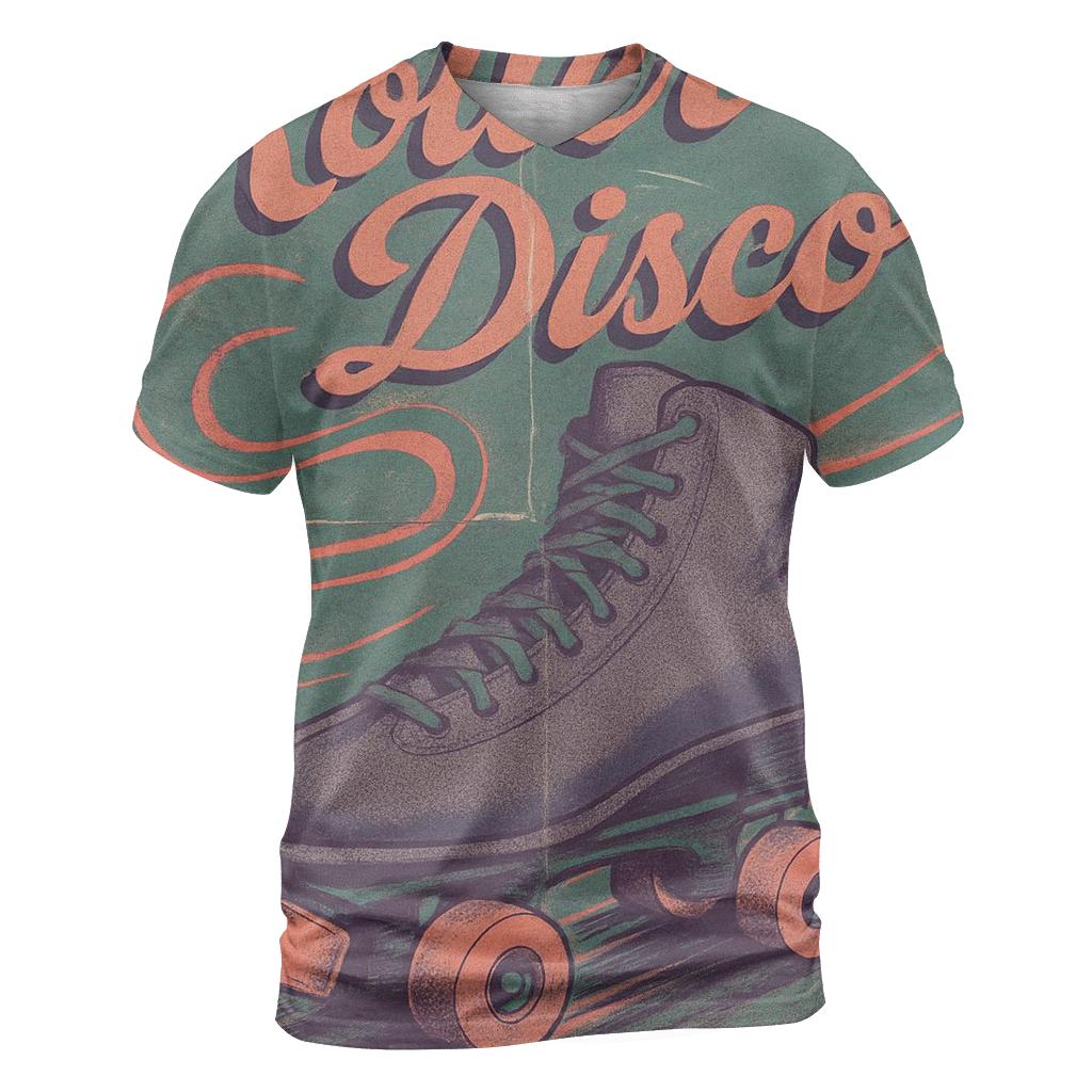 Faded Roller Rink Neon Poster creative print fashion shirts