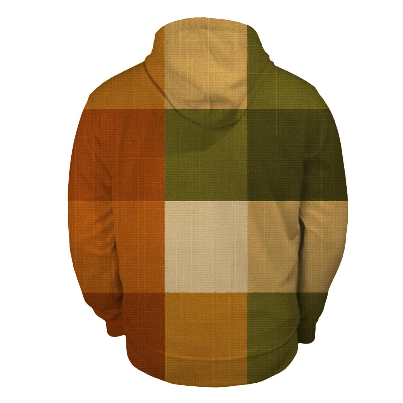 Harvest Plaid Panels lightweight hoodies