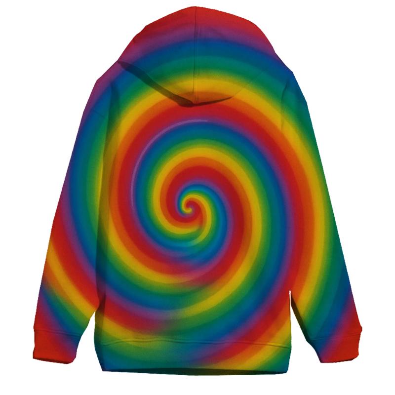 Rainbow Spiral Wheel hoodie styles