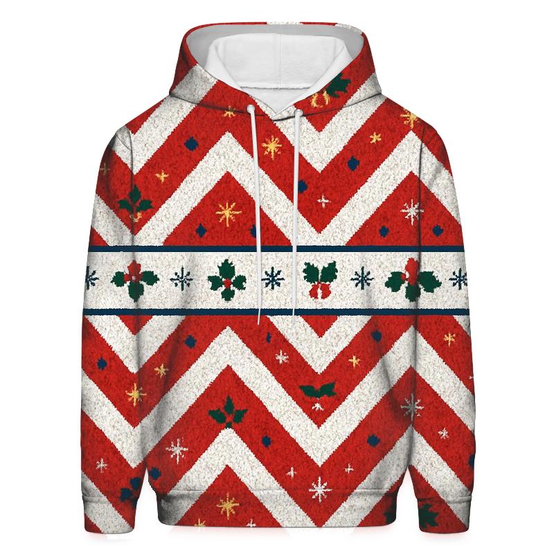 Candy Cane Herringbone Design premium hoodies