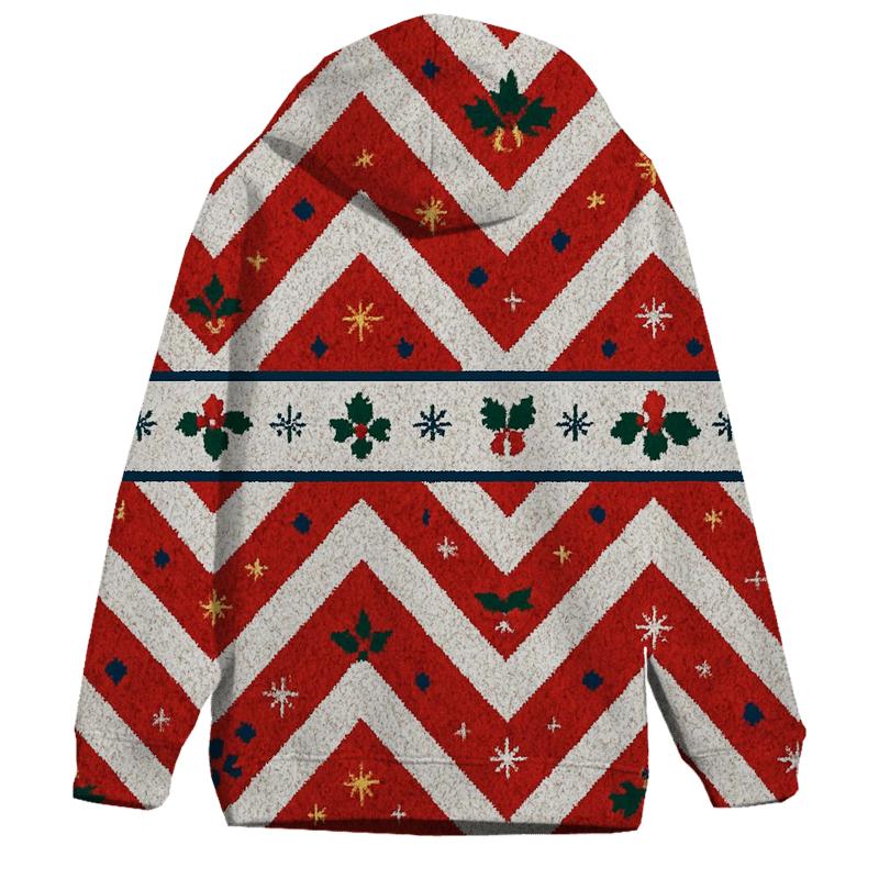 Candy Cane Herringbone Design premium hoodies