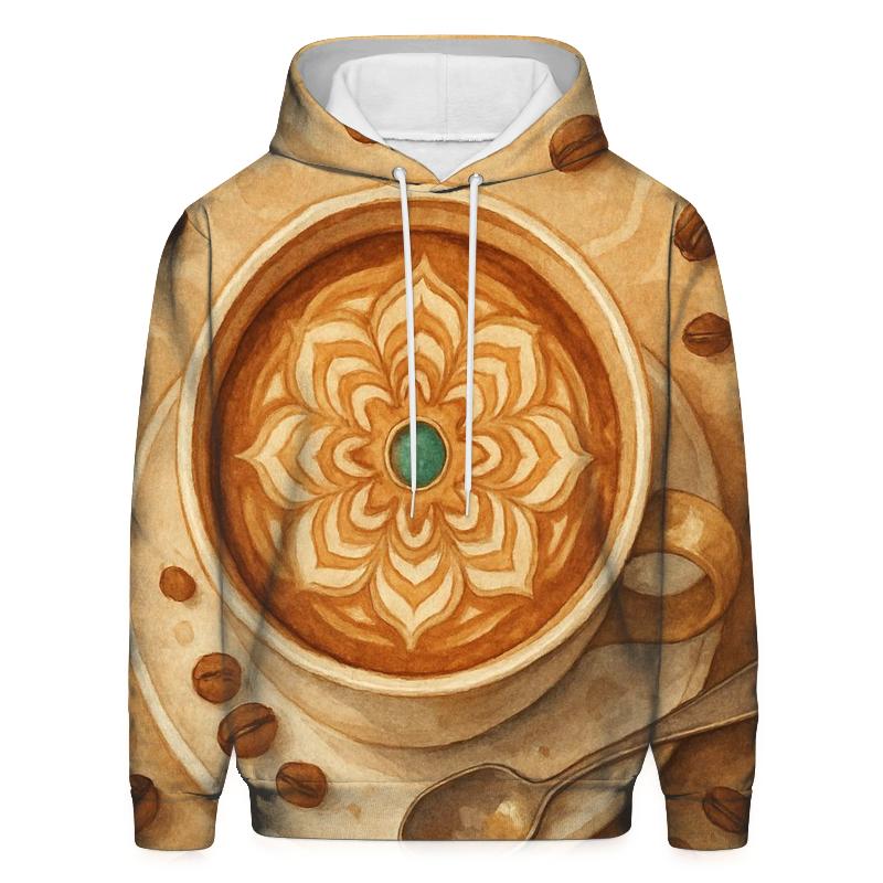 Latte Swirl Mandala custom hoodies