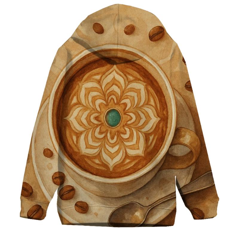 Latte Swirl Mandala custom hoodies