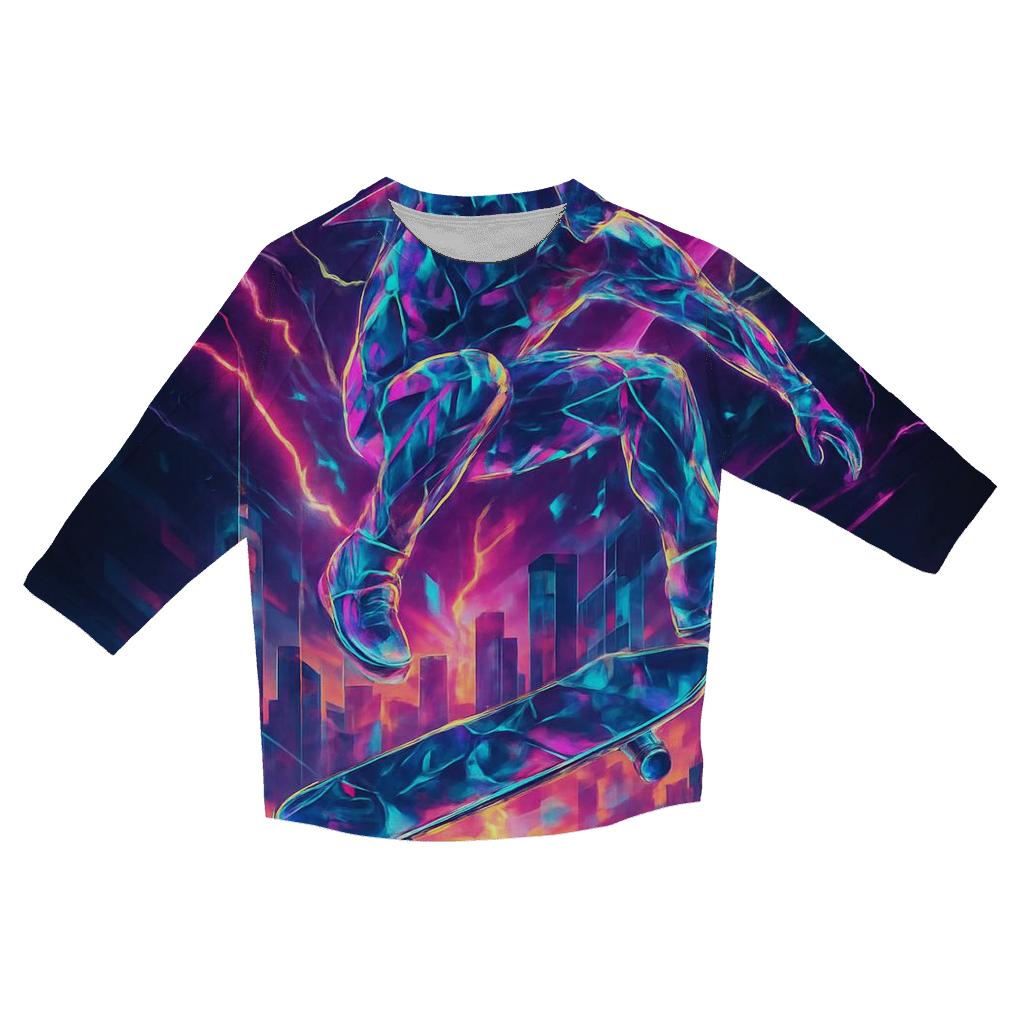 Crystal Skateboarder Mirage personalized 3/4 sleeve tees