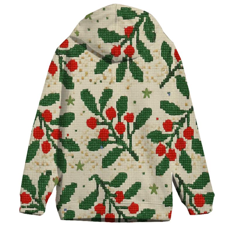 Merry Mistletoe Confetti Design zip-up hoodies
