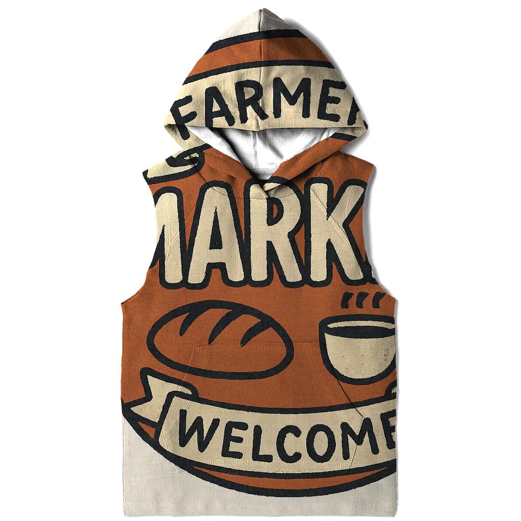 Hand Lettered Market Badge premium hoodies