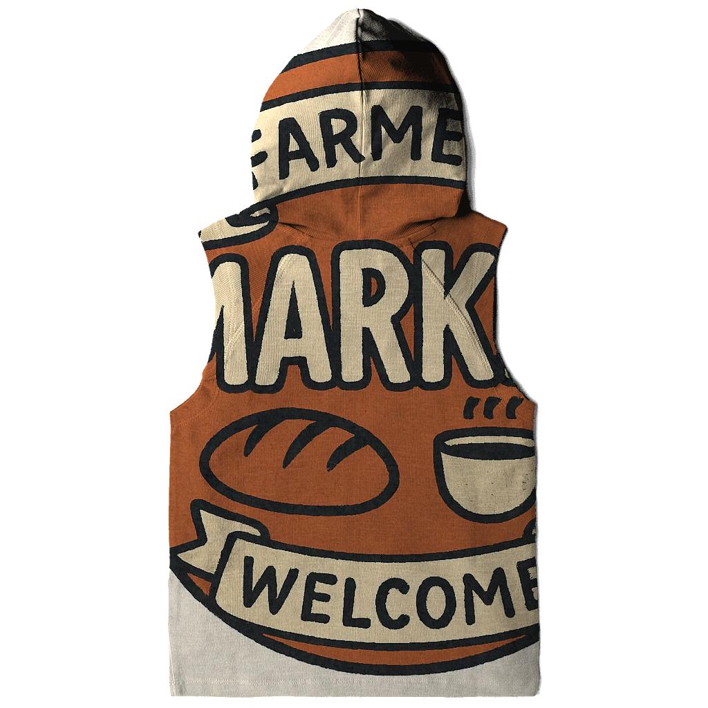 Hand Lettered Market Badge premium hoodies
