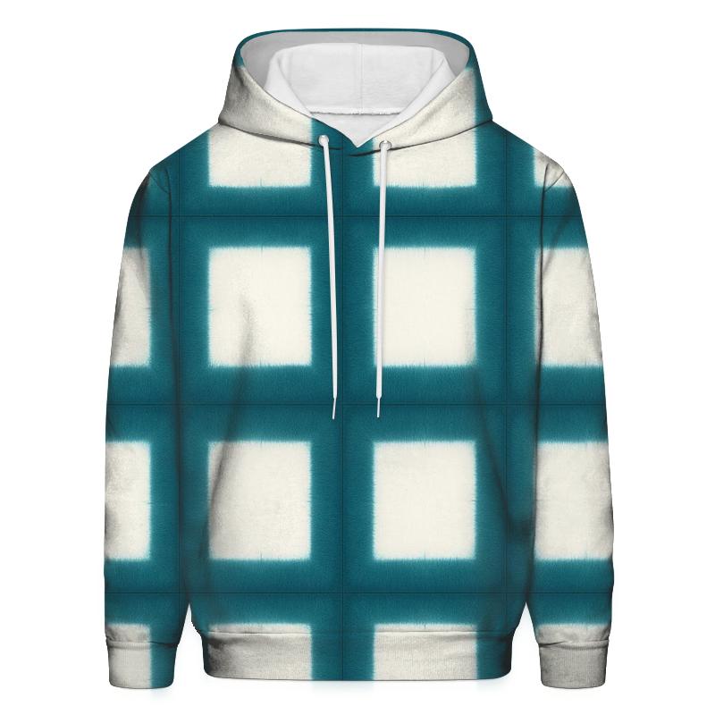 Itajime Teal Grid hoodie styles