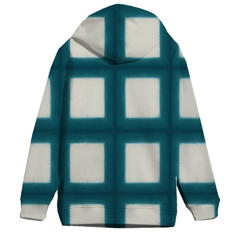 Itajime Teal Grid hoodie styles