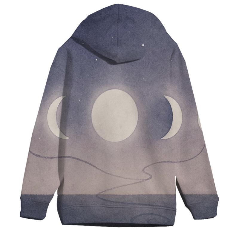 Moon Phase Path custom hoodies