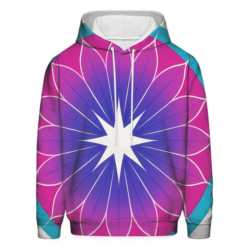 Magenta Mandala Sunburst custom hoodies