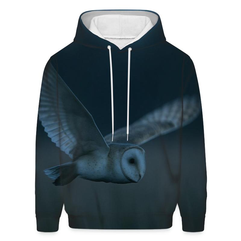 Crepuscular Glide — Barn Owl printed hoodies