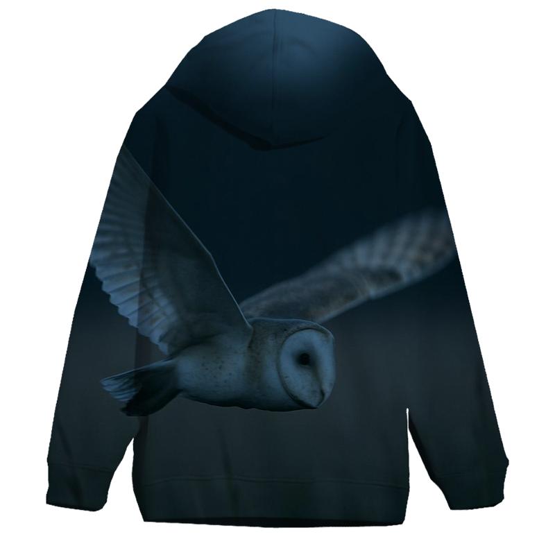 Crepuscular Glide — Barn Owl printed hoodies