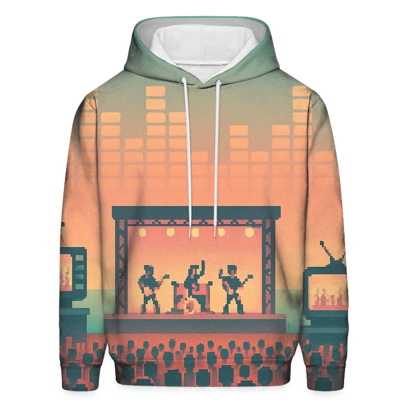 Pixel Concert Panorama hoodie designs