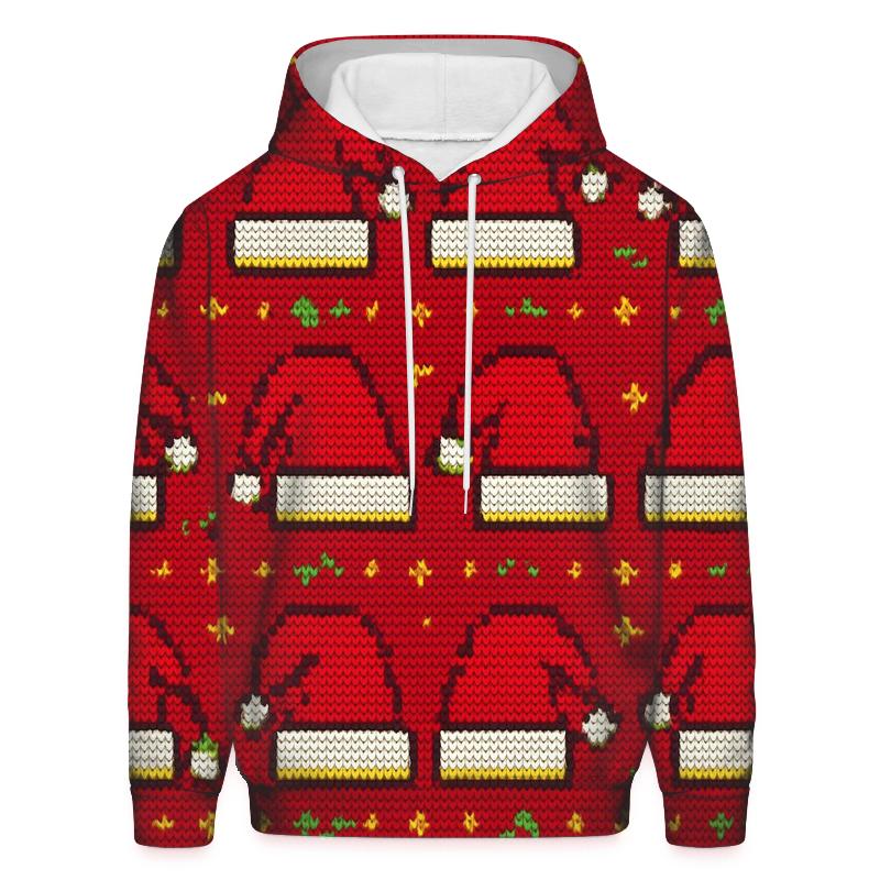 Santa Hat Scatter Bands Design hoodie trends