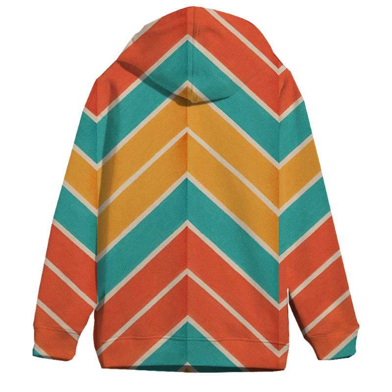 Chevron Accordion Coral hoodie designs