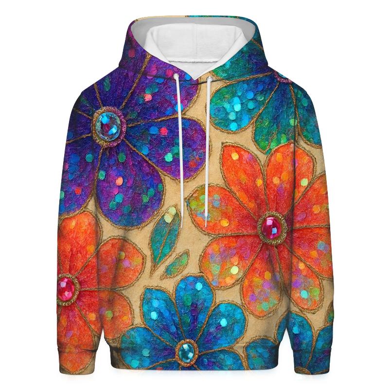 Sequin Bloom custom hoodies