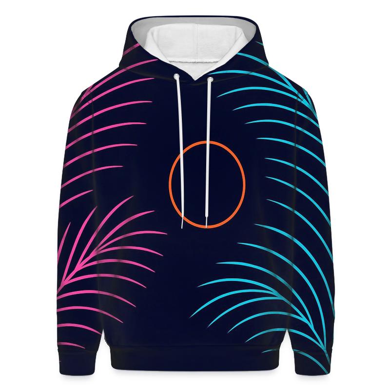 Neon Palm Lines designer hoodies