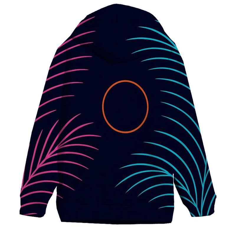 Neon Palm Lines designer hoodies