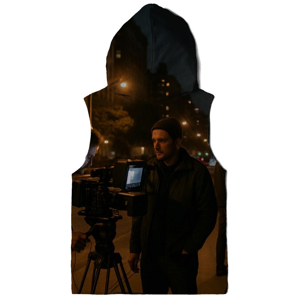 Late Night Film Crew On Riverside Drive lightweight hoodies