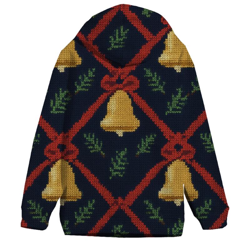 Sleigh Bell Crisscross Design heavyweight hoodies