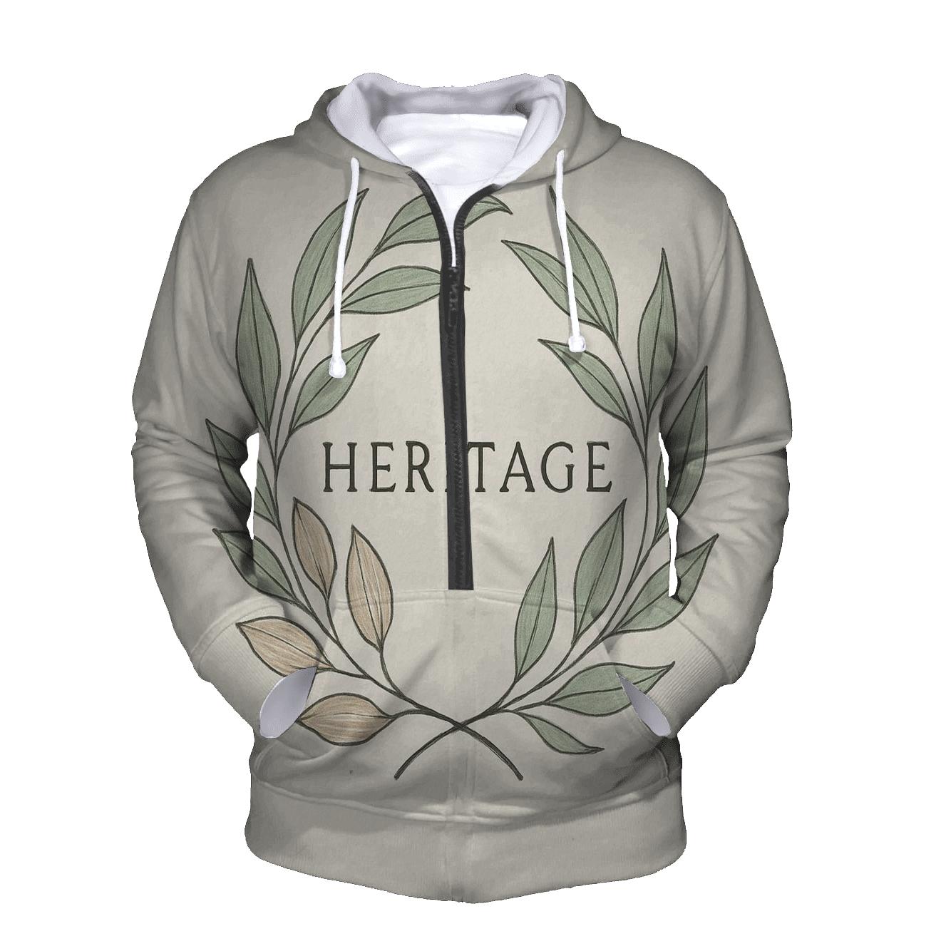 Botanical Linework Crest hoodie styles