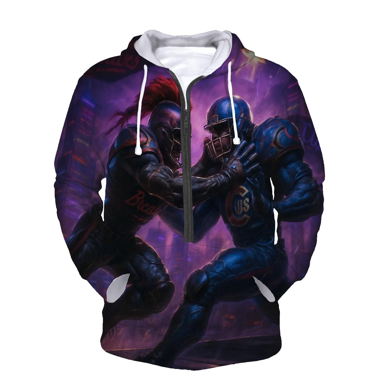 Skyscraper Showdown At Twilight printed hoodies