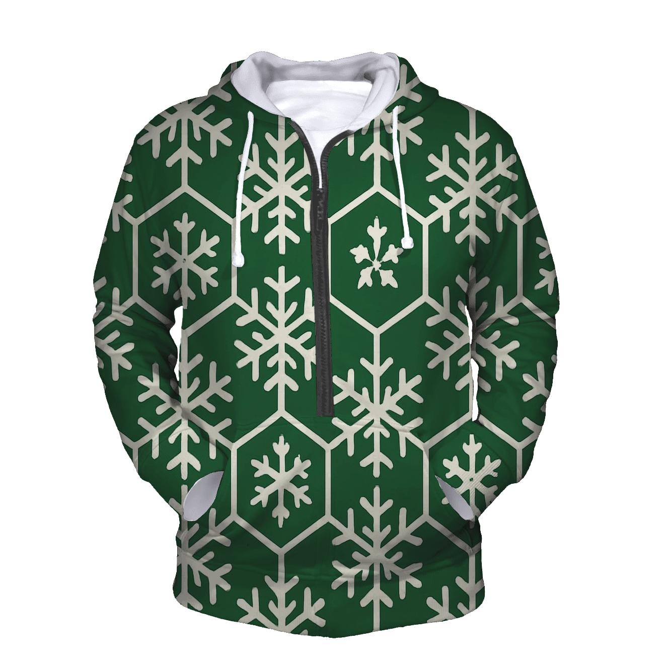 Snowflake Hexagon Field graphic hoodies