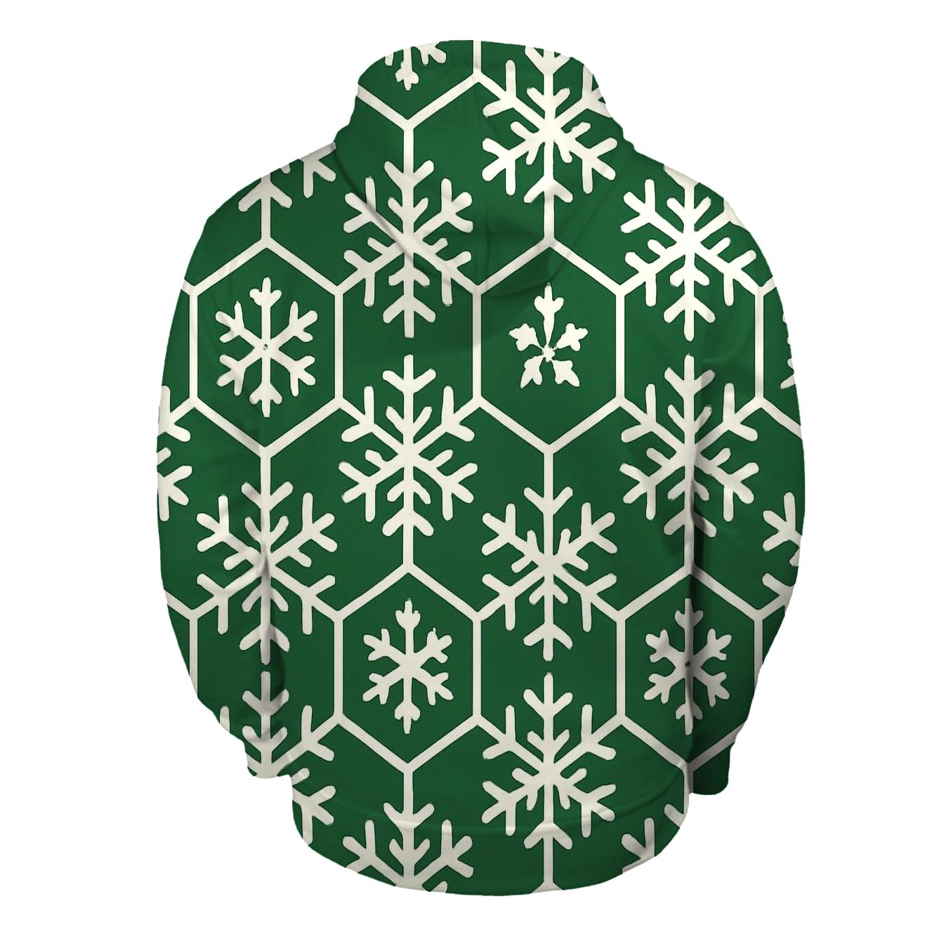 Snowflake Hexagon Field graphic hoodies