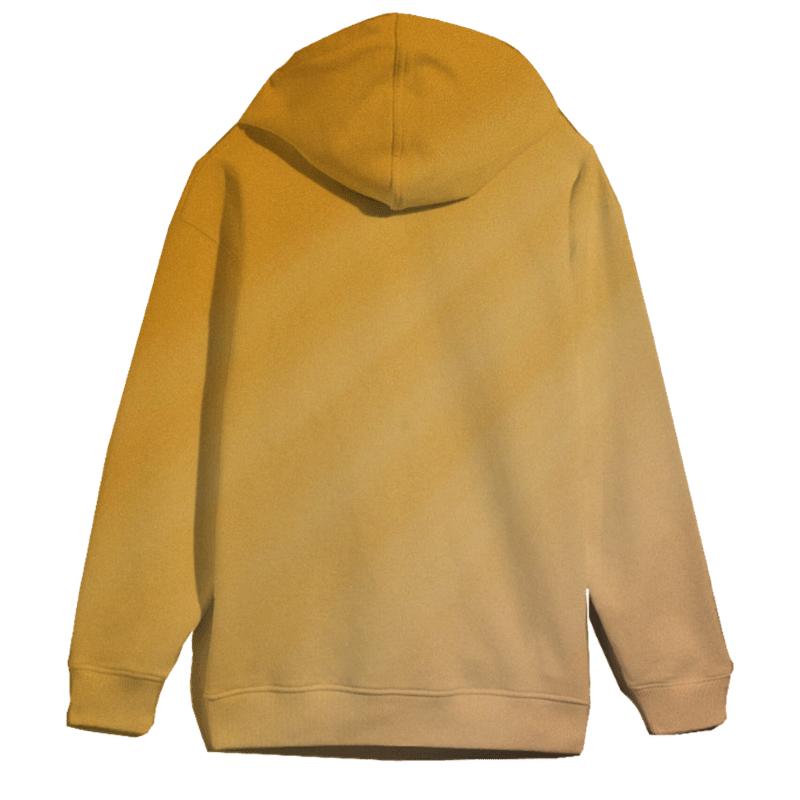 Sunlit Ochre Sweep embroidered hoodies