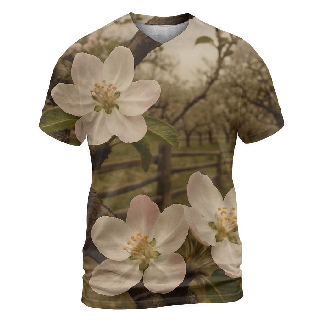 Heritage Orchard Apple Blossom Archive unique graphic print tees