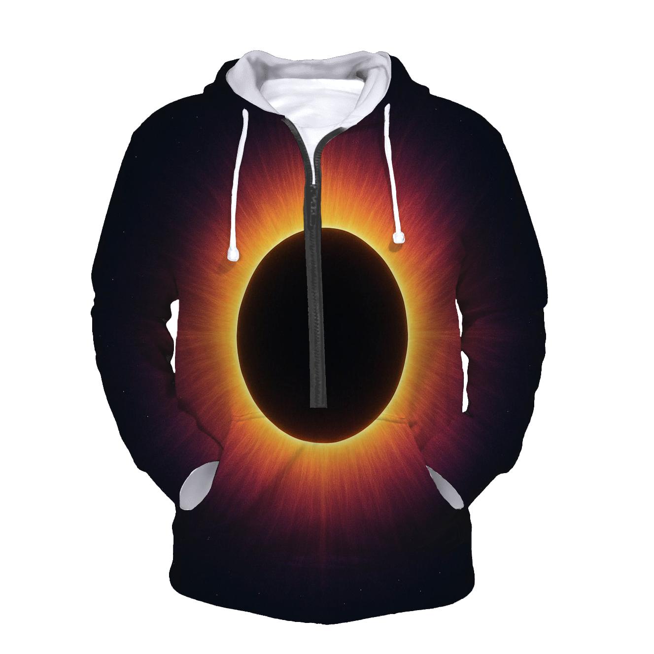 Eclipse Corona Rings printed hoodies