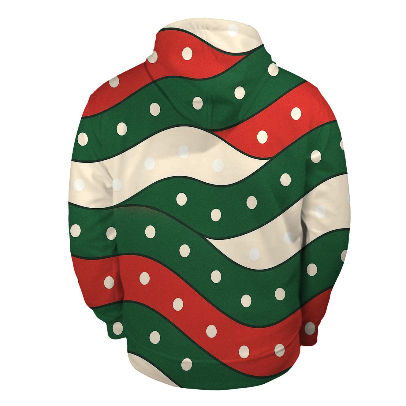 Diagonal Snow Drift Bands printed hoodies