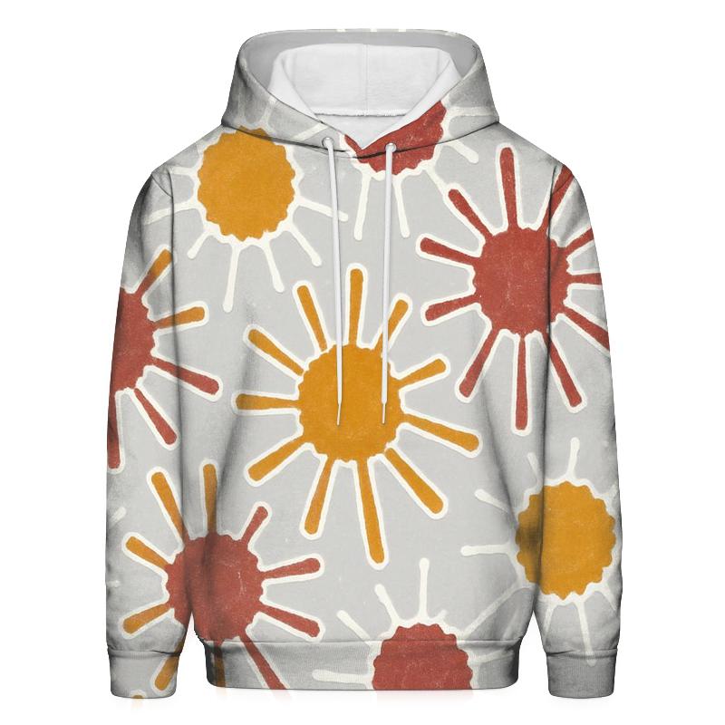 Diagonal Sunburst Kumo printed hoodies