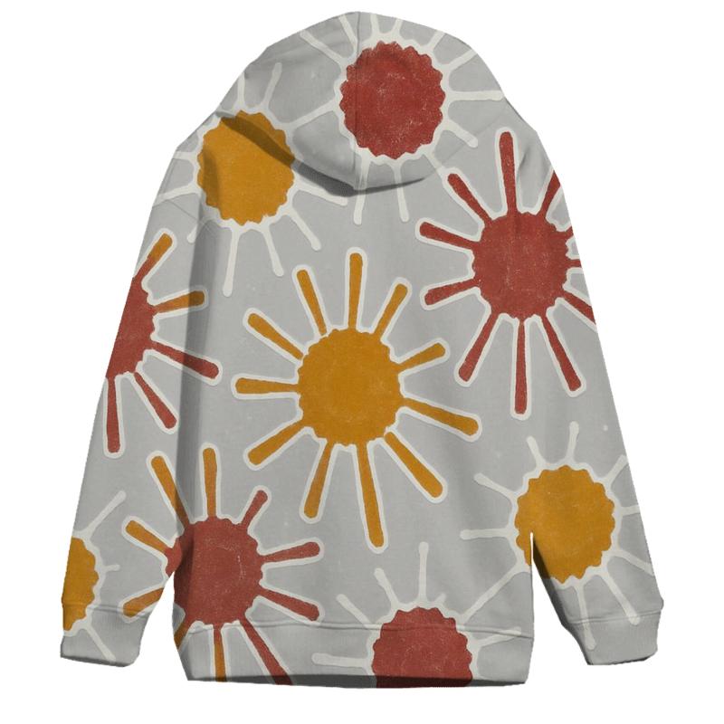 Diagonal Sunburst Kumo printed hoodies