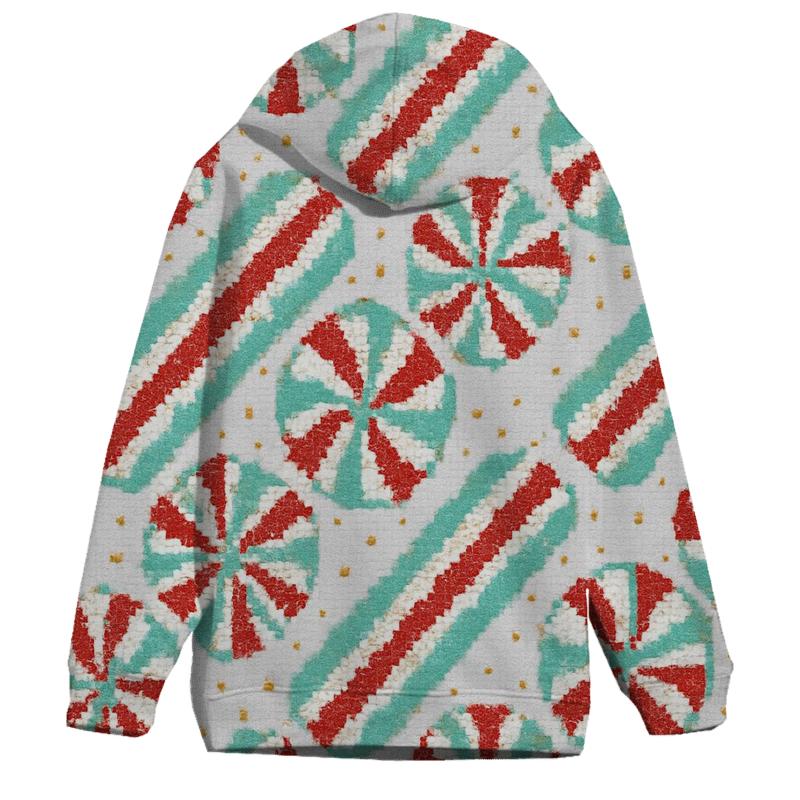 Peppermint Stripe Burst Design hoodies fashion