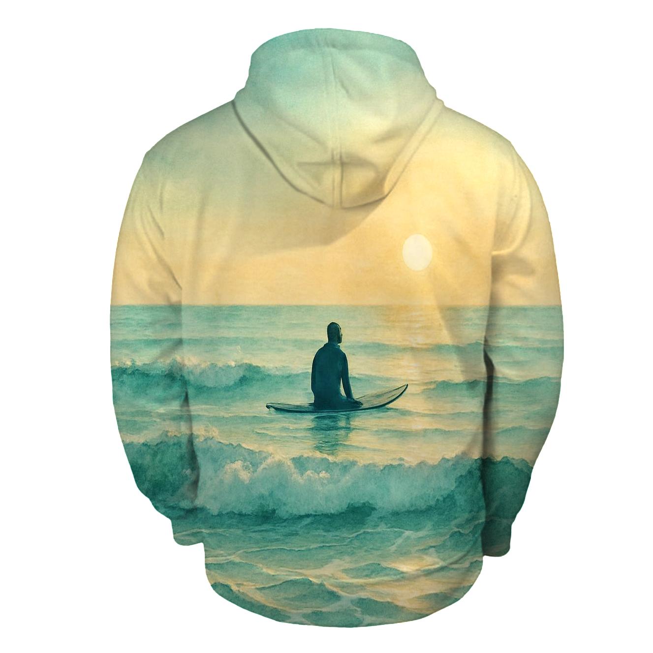 Coastal Surf Meditation zip-up hoodies