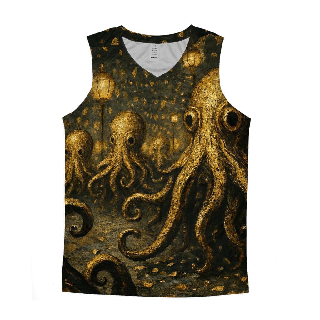 Gilded Kraken Parade cotton sleeveless tops