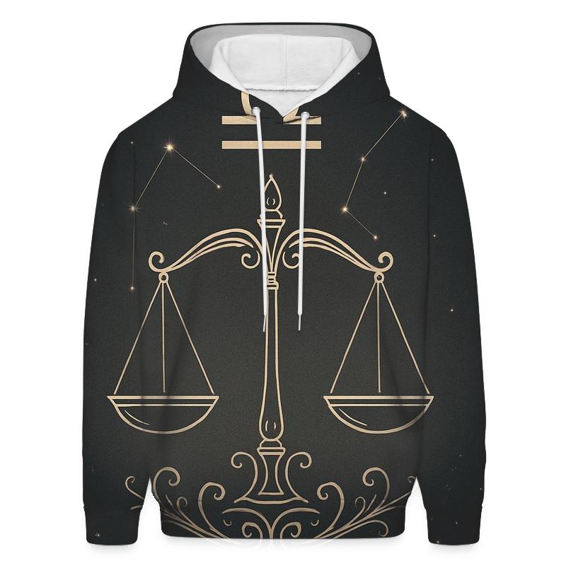 Libra Scales Balance Symbol zip-up hoodies