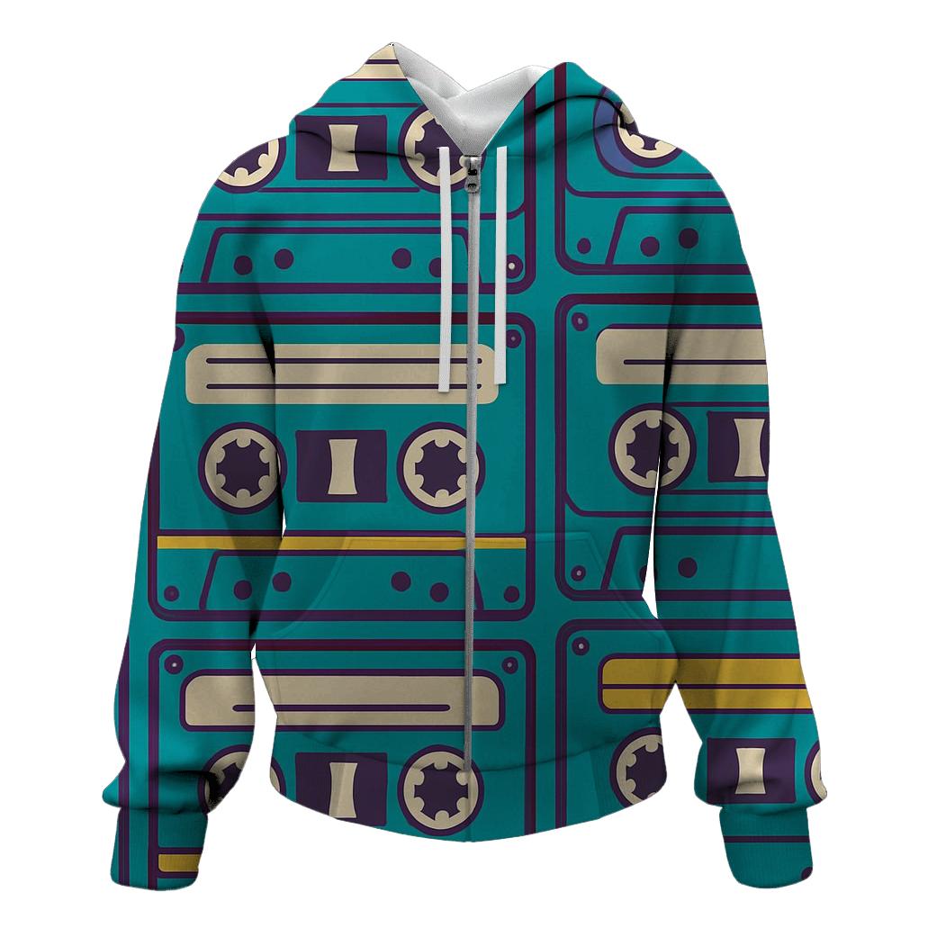 Cassette Tape Echo printed hoodies