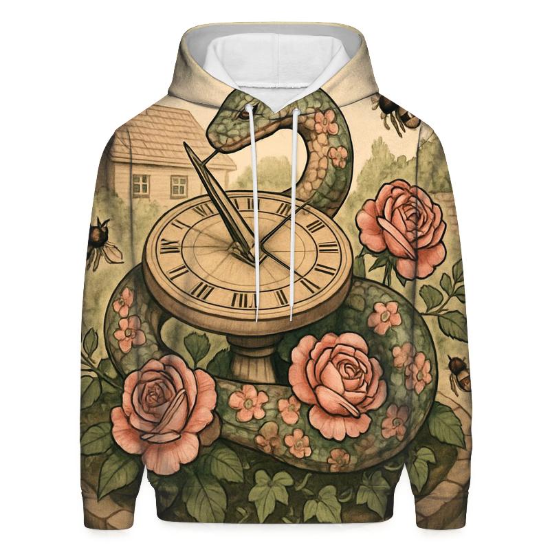 Garden Sundial Ouroboros pullover hoodies