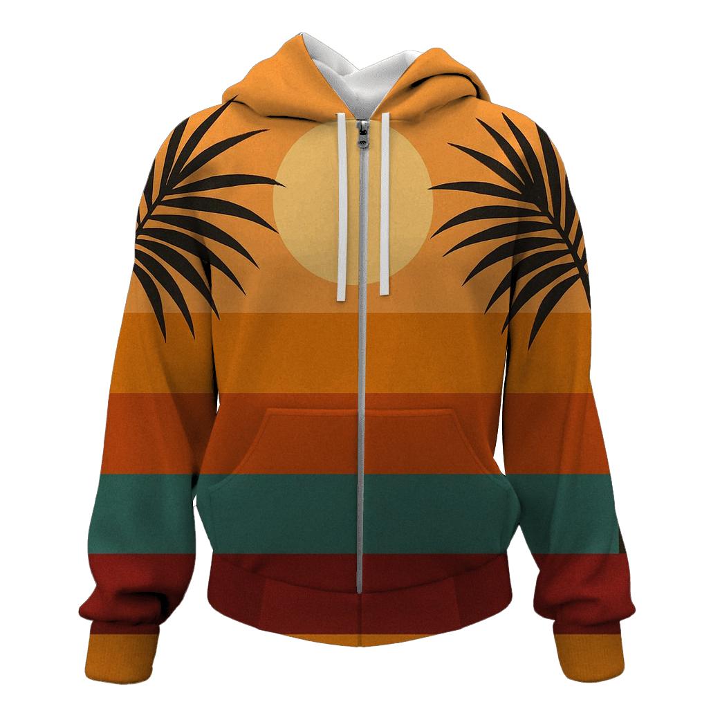 Sunset Groove Stripes hoodie designs