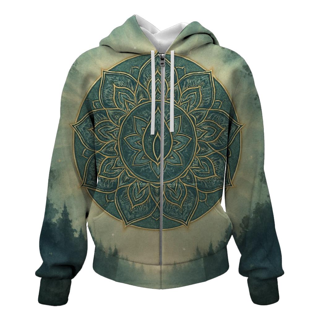 Luminous Mandala Grove hoodie trends