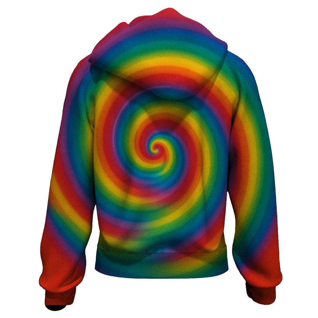Rainbow Spiral Wheel hoodie styles