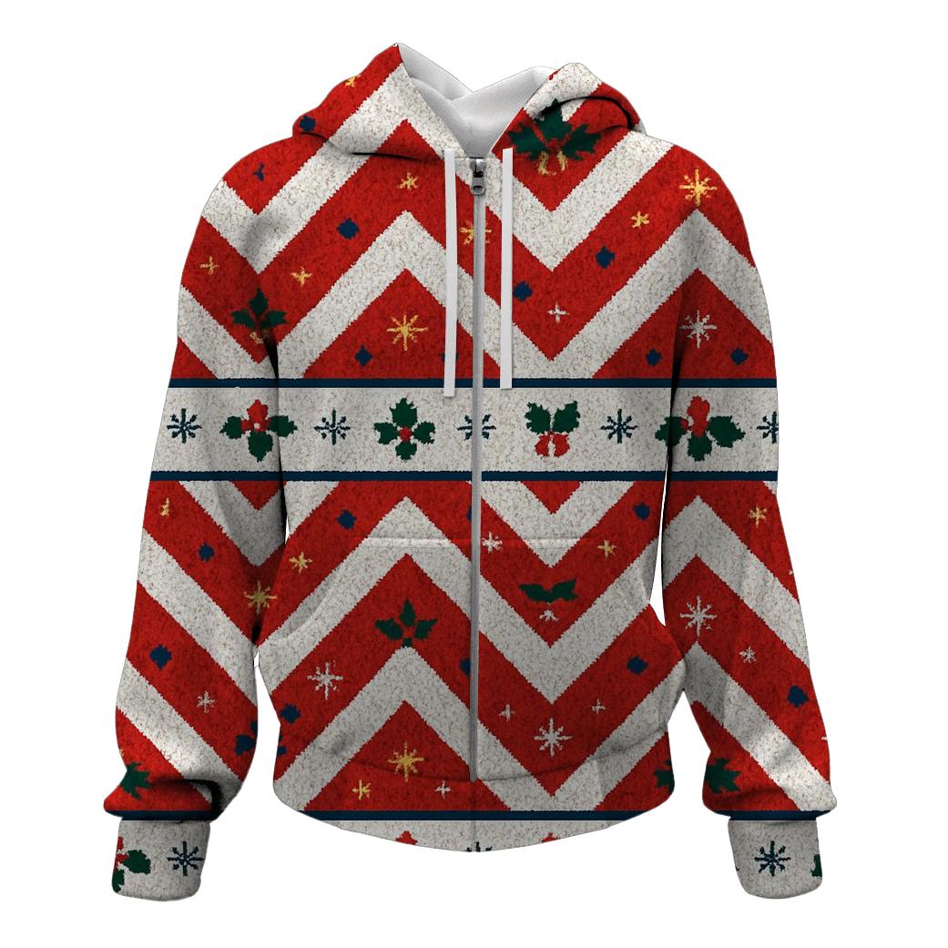 Candy Cane Herringbone Design hoodies fashion